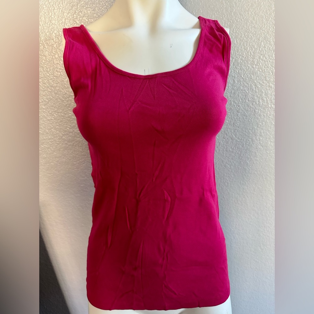 Caslon Women’s Pink Cotton Tank Top-Size Small